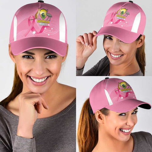 Bowls Australia Breast Cancer Classic Cap Pink Ribbon Aussie Map With Kangaroo Emu - Aussie Hoodie