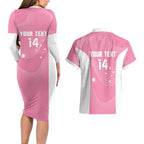 Custom Bowls Australia Breast Cancer Couples Matching Long Sleeve Bodycon Dress and Hawaiian Shirt Pink Ribbon Aussie Map With Kangaroo Emu - Aussie Hoodie