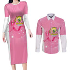 Custom Bowls Australia Breast Cancer Couples Matching Long Sleeve Bodycon Dress and Long Sleeve Button Shirt Pink Ribbon Aussie Map With Kangaroo Emu - Aussie Hoodie