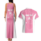 Custom Bowls Australia Breast Cancer Couples Matching Tank Maxi Dress and Hawaiian Shirt Pink Ribbon Aussie Map With Kangaroo Emu - Aussie Hoodie