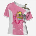 Custom Bowls Australia Breast Cancer Cross Shoulder Shirt Pink Ribbon Aussie Map With Kangaroo Emu - Aussie Hoodie