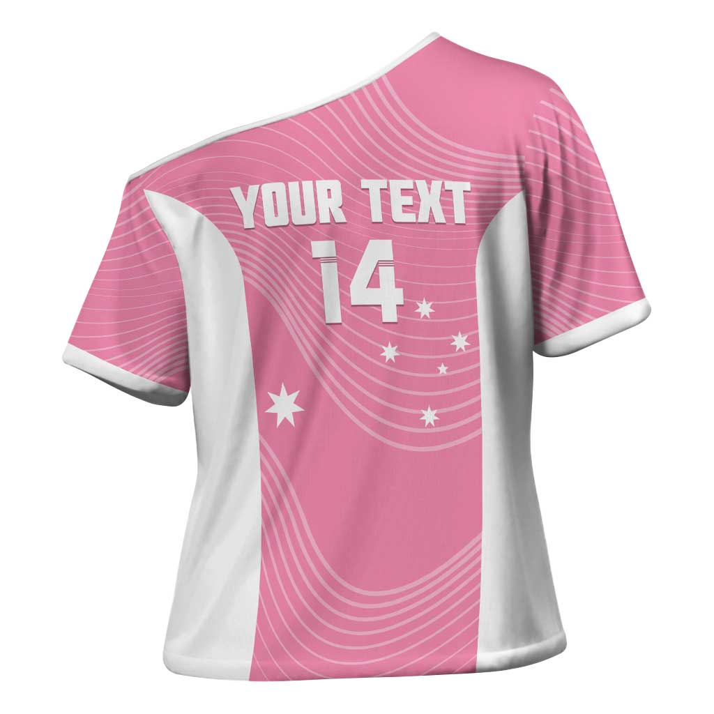 Custom Bowls Australia Breast Cancer Cross Shoulder Shirt Pink Ribbon Aussie Map With Kangaroo Emu - Aussie Hoodie