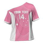 Custom Bowls Australia Breast Cancer Cross Shoulder Shirt Pink Ribbon Aussie Map With Kangaroo Emu - Aussie Hoodie