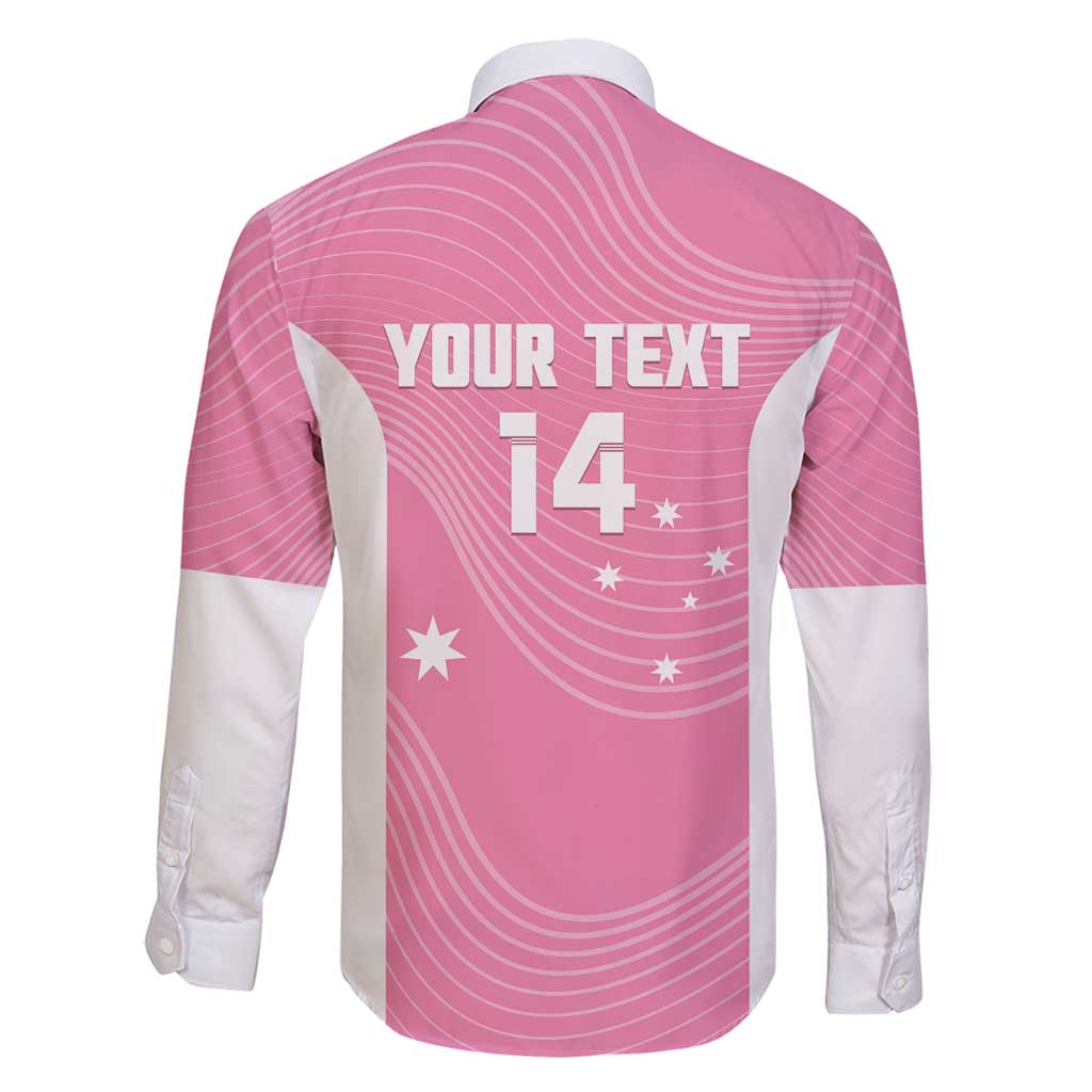 Custom Bowls Australia Breast Cancer Family Matching Long Sleeve Bodycon Dress and Hawaiian Shirt Pink Ribbon Aussie Map With Kangaroo Emu - Aussie Hoodie