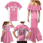 Custom Bowls Australia Breast Cancer Family Matching Mermaid Dress and Hawaiian Shirt Pink Ribbon Aussie Map With Kangaroo Emu - Aussie Hoodie