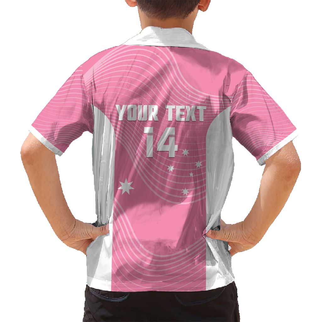 Custom Bowls Australia Breast Cancer Family Matching Off Shoulder Short Dress and Hawaiian Shirt Pink Ribbon Aussie Map With Kangaroo Emu - Aussie Hoodie