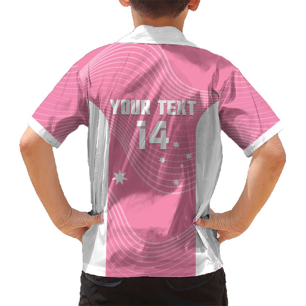 Custom Bowls Australia Breast Cancer Family Matching Off Shoulder Short Dress and Hawaiian Shirt Pink Ribbon Aussie Map With Kangaroo Emu - Aussie Hoodie