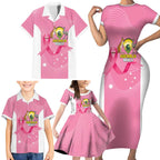 Custom Bowls Australia Breast Cancer Family Matching Short Sleeve Bodycon Dress and Hawaiian Shirt Pink Ribbon Aussie Map With Kangaroo Emu - Aussie Hoodie