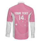 Custom Bowls Australia Breast Cancer Family Matching Short Sleeve Bodycon Dress and Hawaiian Shirt Pink Ribbon Aussie Map With Kangaroo Emu - Aussie Hoodie