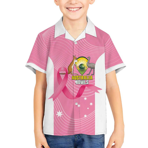 Custom Bowls Australia Breast Cancer Family Matching Short Sleeve Bodycon Dress and Hawaiian Shirt Pink Ribbon Aussie Map With Kangaroo Emu - Aussie Hoodie
