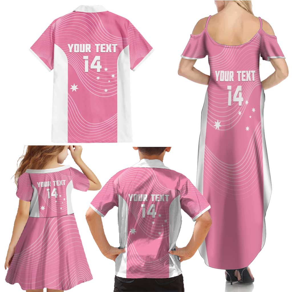 Custom Bowls Australia Breast Cancer Family Matching Summer Maxi Dress and Hawaiian Shirt Pink Ribbon Aussie Map With Kangaroo Emu - Aussie Hoodie