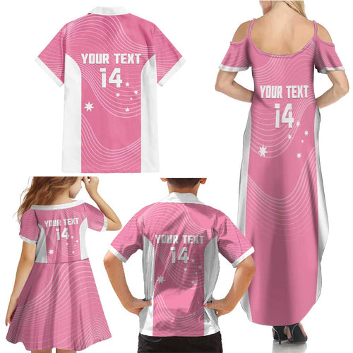Custom Bowls Australia Breast Cancer Family Matching Summer Maxi Dress and Hawaiian Shirt Pink Ribbon Aussie Map With Kangaroo Emu - Aussie Hoodie