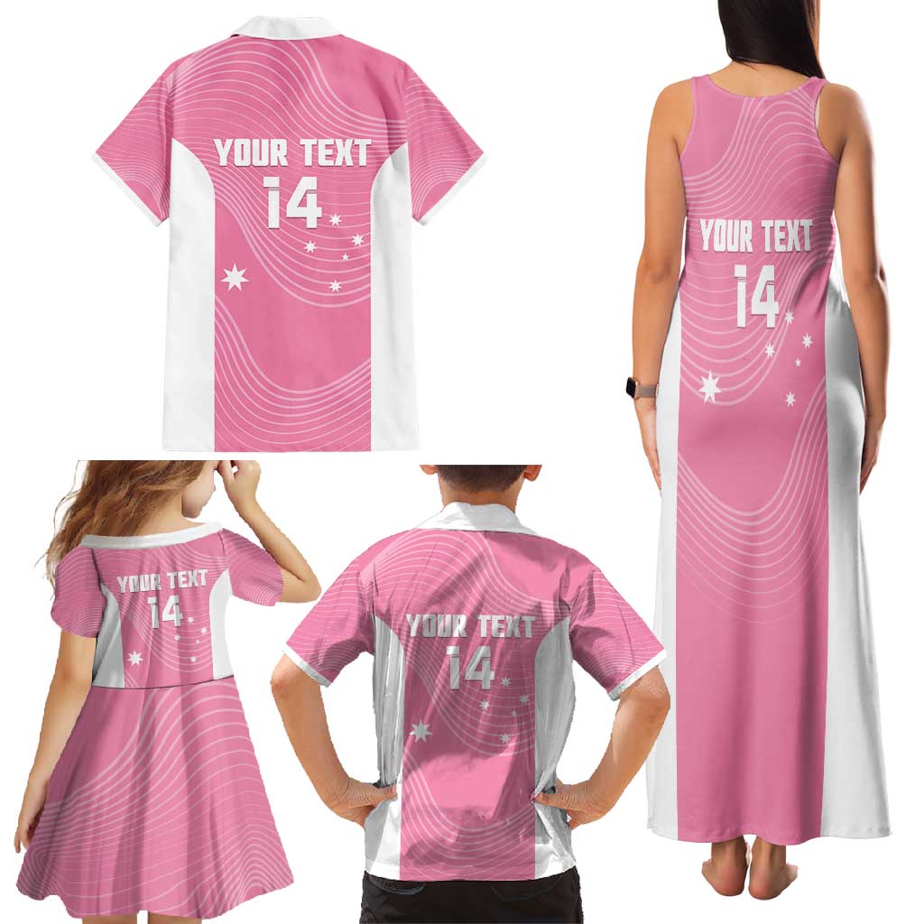 Custom Bowls Australia Breast Cancer Family Matching Tank Maxi Dress and Hawaiian Shirt Pink Ribbon Aussie Map With Kangaroo Emu - Aussie Hoodie