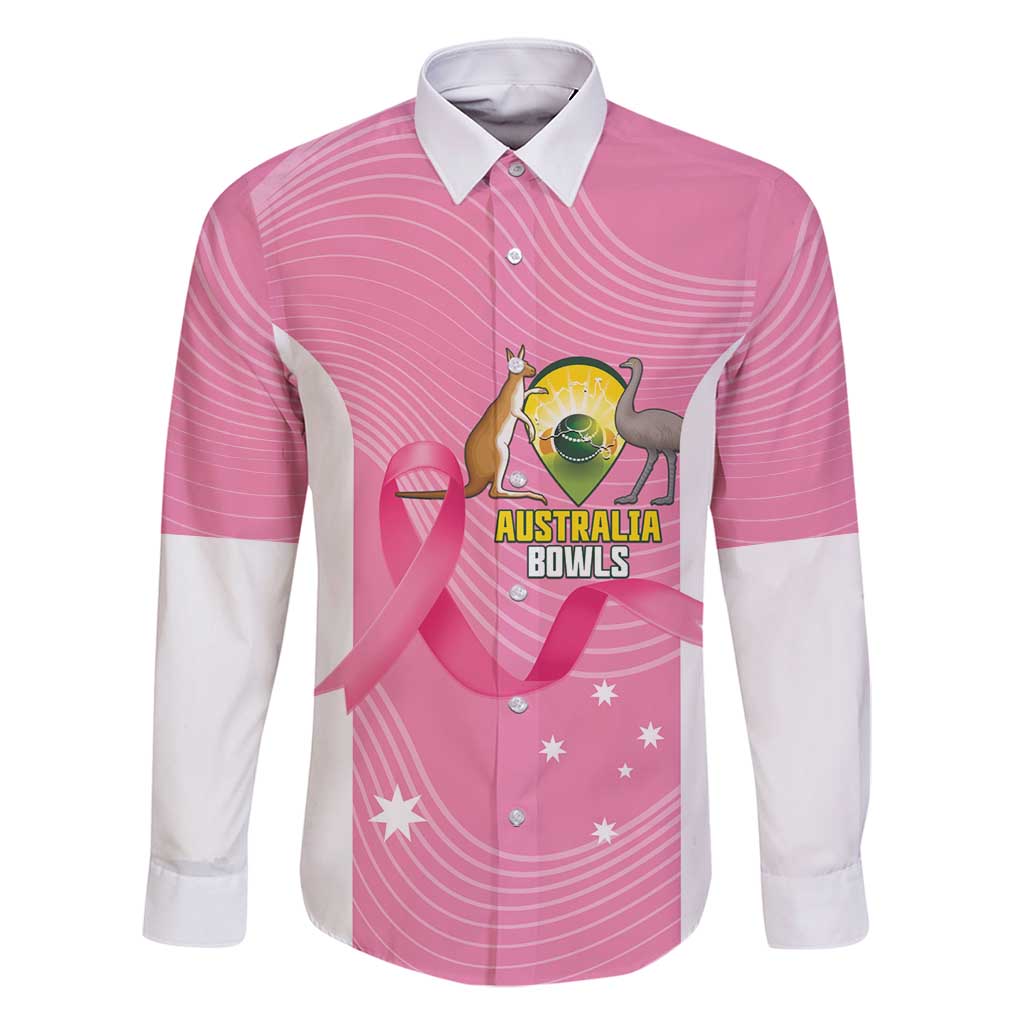 Custom Bowls Australia Breast Cancer Family Matching Tank Maxi Dress and Hawaiian Shirt Pink Ribbon Aussie Map With Kangaroo Emu - Aussie Hoodie