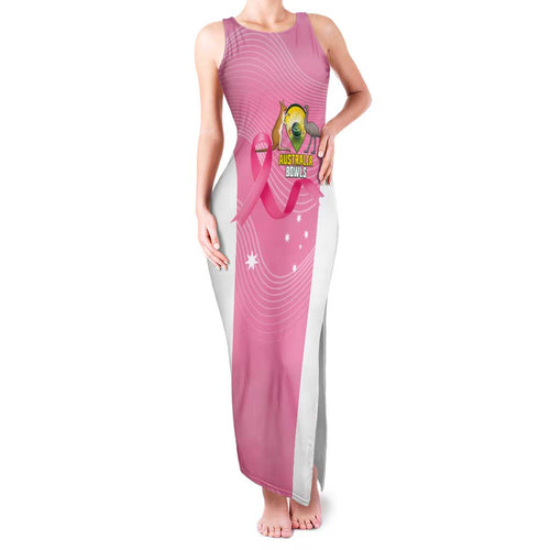 Custom Bowls Australia Breast Cancer Family Matching Tank Maxi Dress and Hawaiian Shirt Pink Ribbon Aussie Map With Kangaroo Emu - Aussie Hoodie