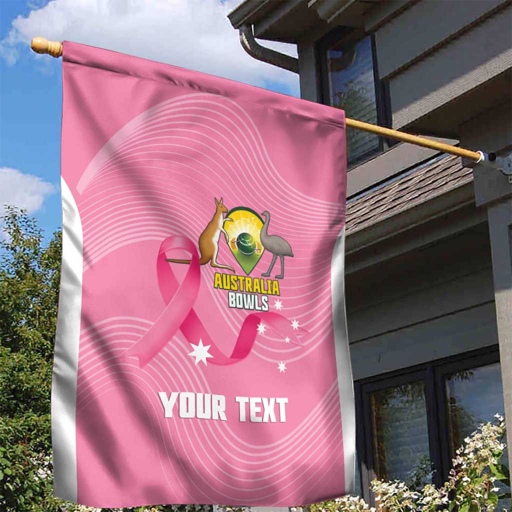 Custom Bowls Australia Breast Cancer Garden Flag Pink Ribbon Aussie Map With Kangaroo Emu - Aussie Hoodie
