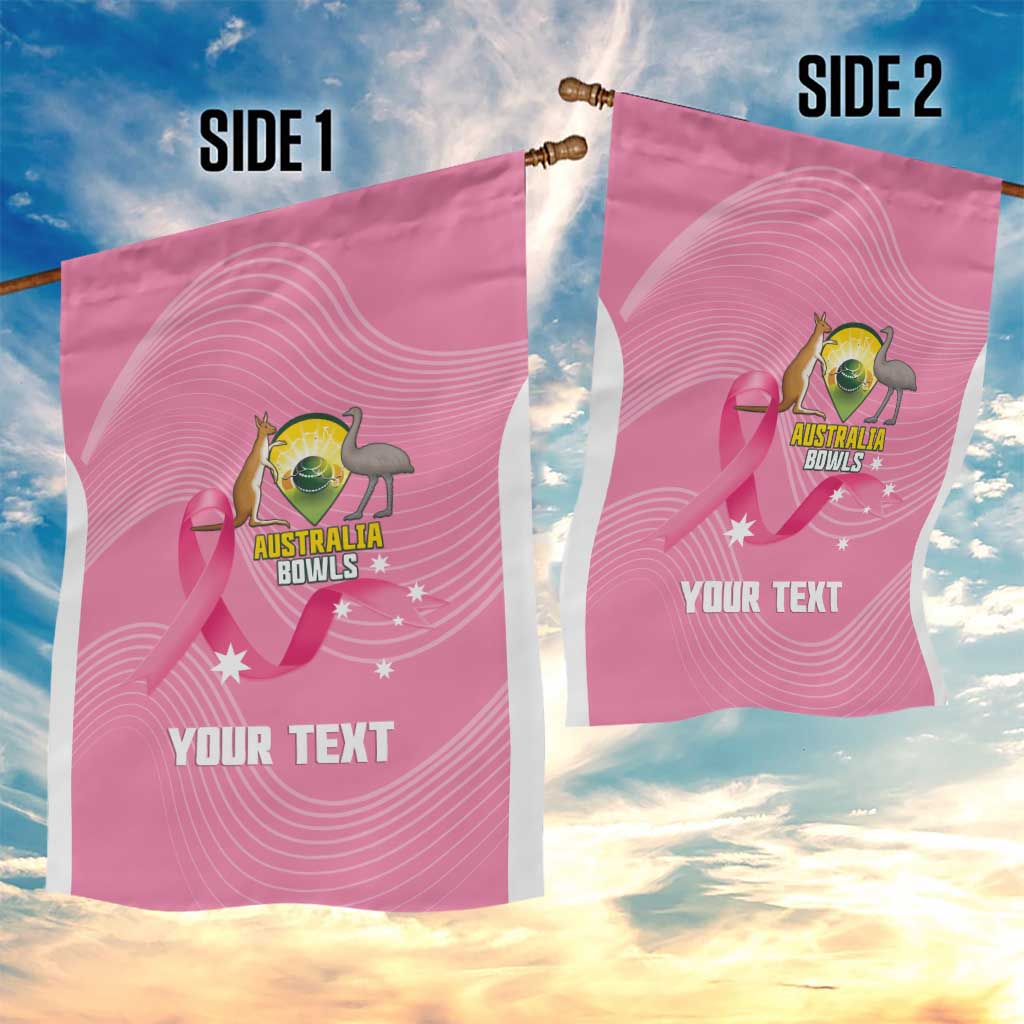 Custom Bowls Australia Breast Cancer Garden Flag Pink Ribbon Aussie Map With Kangaroo Emu - Aussie Hoodie