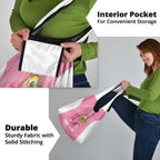 Custom Bowls Australia Breast Cancer Grocery Bag Pink Ribbon Aussie Map With Kangaroo Emu - Aussie Hoodie