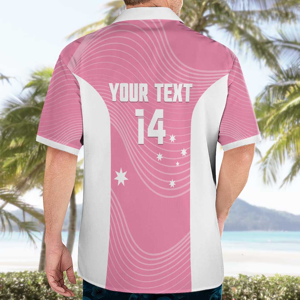 Custom Bowls Australia Breast Cancer Hawaiian Shirt Pink Ribbon Aussie Map With Kangaroo Emu - Aussie Hoodie