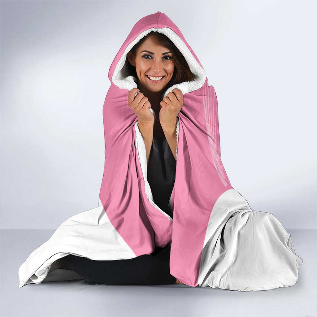 Custom Bowls Australia Breast Cancer Hooded Blanket Pink Ribbon Aussie Map With Kangaroo Emu - Aussie Hoodie