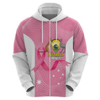 Custom Bowls Australia Breast Cancer Hoodie Pink Ribbon Aussie Map With Kangaroo Emu - Aussie Hoodie