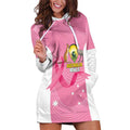 Custom Bowls Australia Breast Cancer Hoodie Dress Pink Ribbon Aussie Map With Kangaroo Emu - Aussie Hoodie