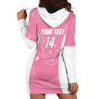 Custom Bowls Australia Breast Cancer Hoodie Dress Pink Ribbon Aussie Map With Kangaroo Emu - Aussie Hoodie