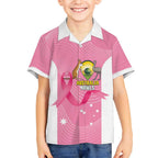 Custom Bowls Australia Breast Cancer Kid Hawaiian Shirt Pink Ribbon Aussie Map With Kangaroo Emu - Aussie Hoodie