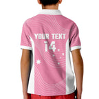 Custom Bowls Australia Breast Cancer Kid Polo Shirt Pink Ribbon Aussie Map With Kangaroo Emu - Aussie Hoodie