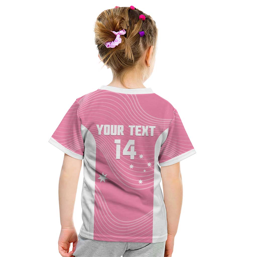 Custom Bowls Australia Breast Cancer Kid T Shirt Pink Ribbon Aussie Map With Kangaroo Emu - Aussie Hoodie