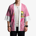 Custom Bowls Australia Breast Cancer Kimono Pink Ribbon Aussie Map With Kangaroo Emu - Aussie Hoodie