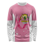 Custom Bowls Australia Breast Cancer Long Sleeve Shirt Pink Ribbon Aussie Map With Kangaroo Emu - Aussie Hoodie