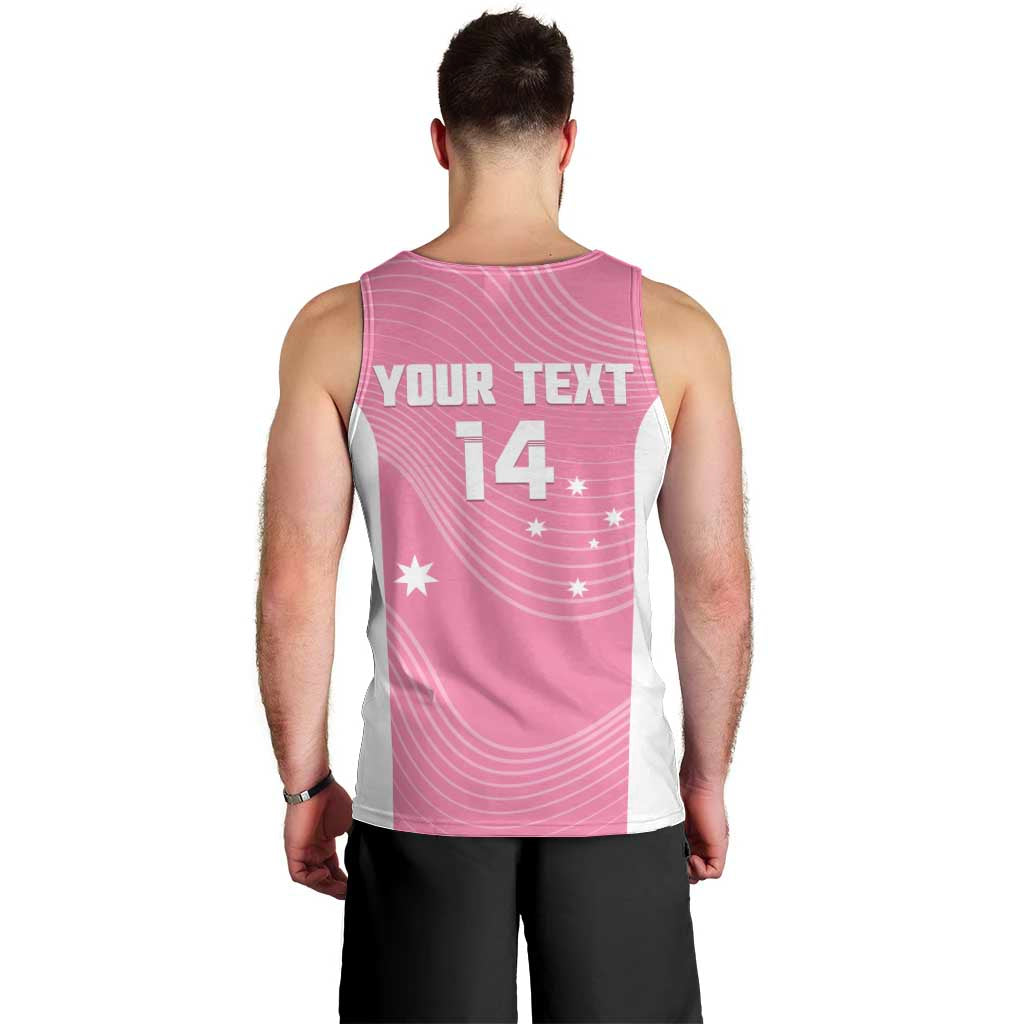Custom Bowls Australia Breast Cancer Men Tank Top Pink Ribbon Aussie Map With Kangaroo Emu - Aussie Hoodie