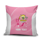 Custom Bowls Australia Breast Cancer Pillow Cover Pink Ribbon Aussie Map With Kangaroo Emu - Aussie Hoodie