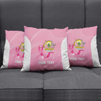 Custom Bowls Australia Breast Cancer Pillow Cover Pink Ribbon Aussie Map With Kangaroo Emu - Aussie Hoodie