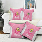 Custom Bowls Australia Breast Cancer Pillow Cover Pink Ribbon Aussie Map With Kangaroo Emu - Aussie Hoodie