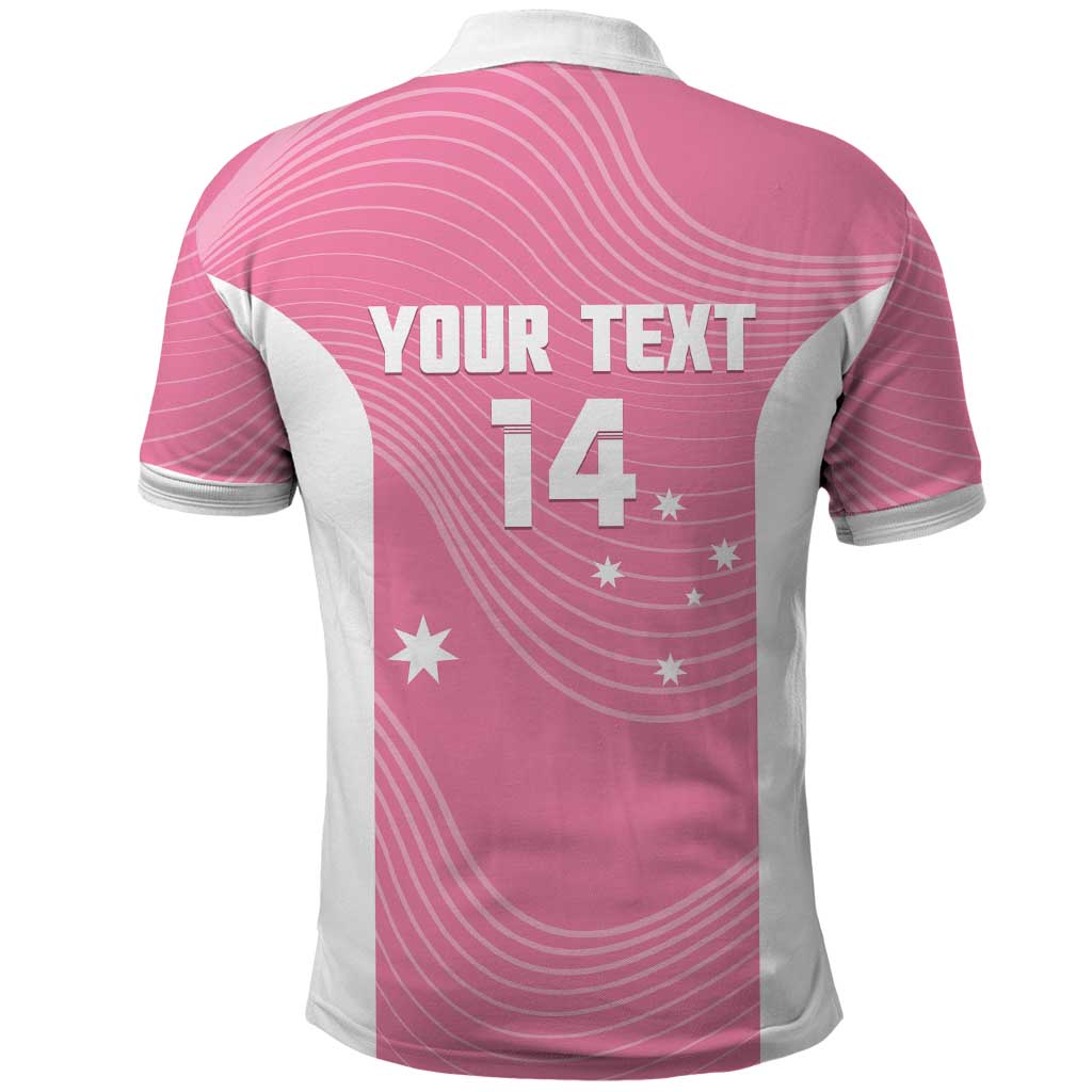 Custom Bowls Australia Breast Cancer Polo Shirt Pink Ribbon Aussie Map With Kangaroo Emu - Aussie Hoodie