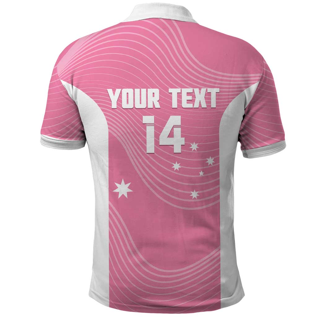 Custom Bowls Australia Breast Cancer Polo Shirt Pink Ribbon Aussie Map With Kangaroo Emu - Aussie Hoodie