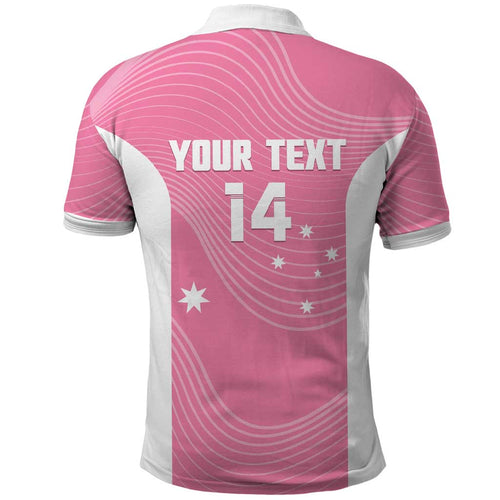 Custom Bowls Australia Breast Cancer Polo Shirt Pink Ribbon Aussie Map With Kangaroo Emu - Aussie Hoodie