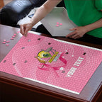 Custom Bowls Australia Breast Cancer Puzzle Pink Ribbon Aussie Map With Kangaroo Emu - Aussie Hoodie