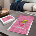 Custom Bowls Australia Breast Cancer Puzzle Pink Ribbon Aussie Map With Kangaroo Emu - Aussie Hoodie