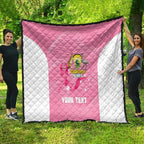 Custom Bowls Australia Breast Cancer Quilt Pink Ribbon Aussie Map With Kangaroo Emu - Aussie Hoodie