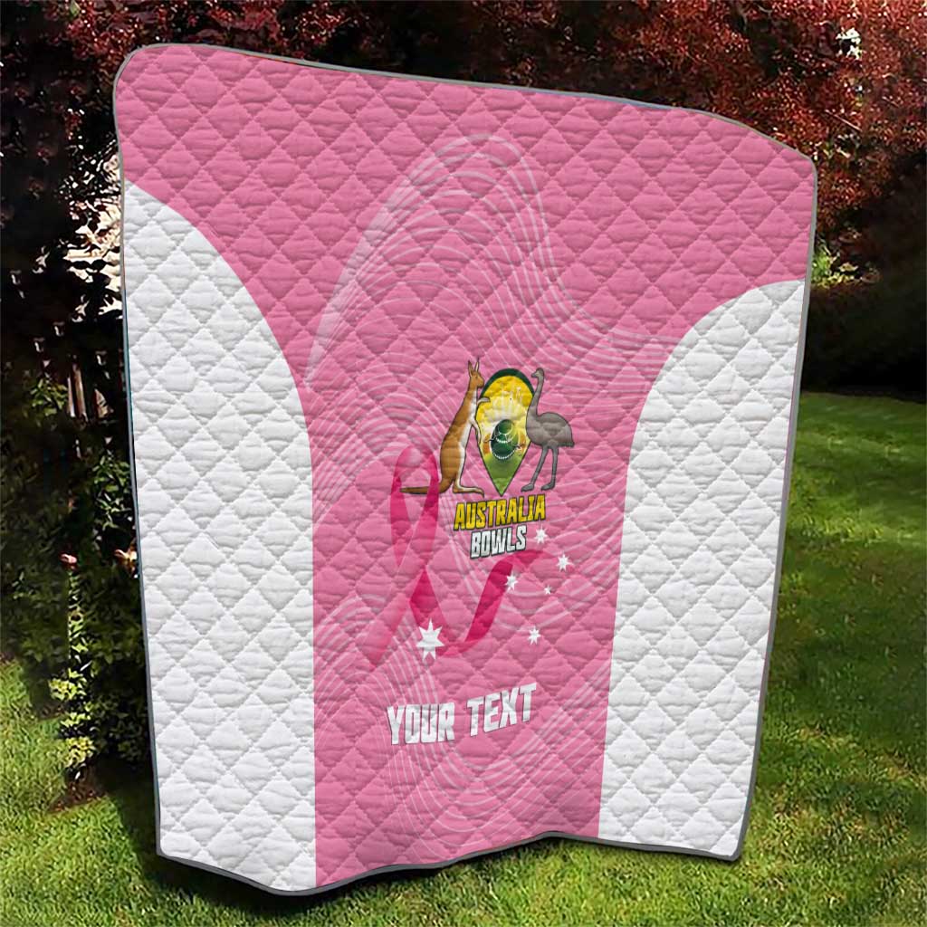 Custom Bowls Australia Breast Cancer Quilt Pink Ribbon Aussie Map With Kangaroo Emu - Aussie Hoodie