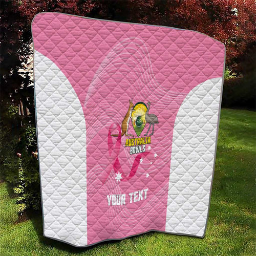 Custom Bowls Australia Breast Cancer Quilt Pink Ribbon Aussie Map With Kangaroo Emu - Aussie Hoodie