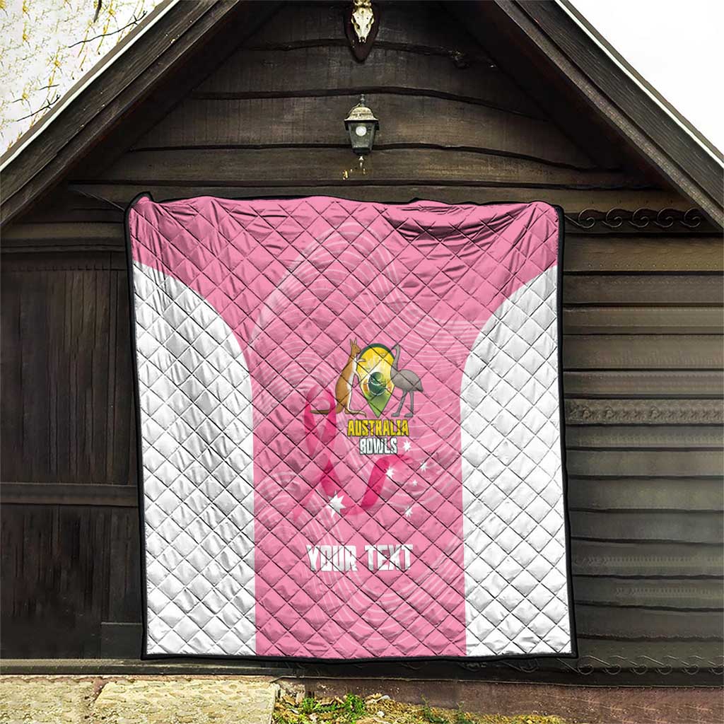 Custom Bowls Australia Breast Cancer Quilt Pink Ribbon Aussie Map With Kangaroo Emu - Aussie Hoodie