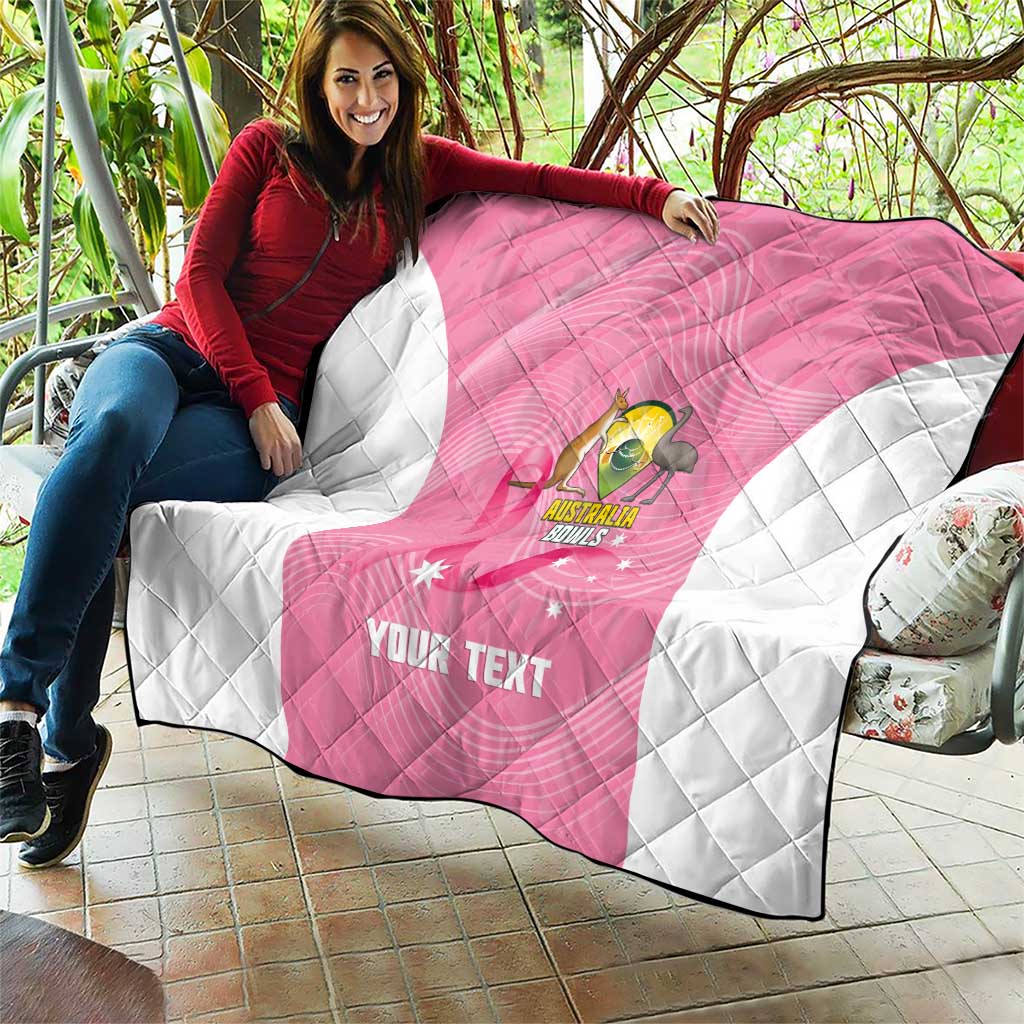 Custom Bowls Australia Breast Cancer Quilt Pink Ribbon Aussie Map With Kangaroo Emu - Aussie Hoodie