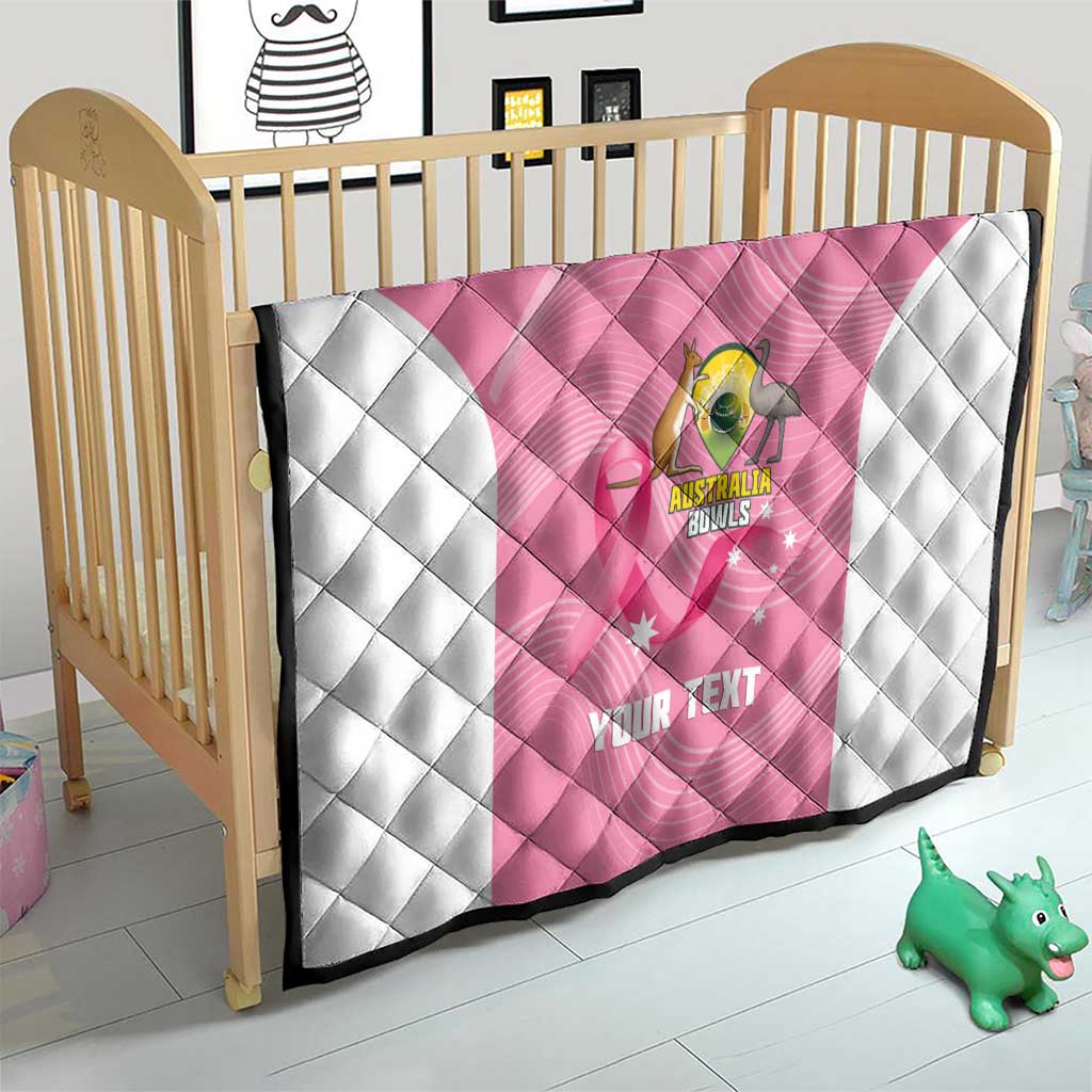 Custom Bowls Australia Breast Cancer Quilt Pink Ribbon Aussie Map With Kangaroo Emu - Aussie Hoodie