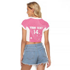 Custom Bowls Australia Breast Cancer Raglan Cropped T Shirt Pink Ribbon Aussie Map With Kangaroo Emu - Aussie Hoodie