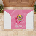 Custom Bowls Australia Breast Cancer Rubber Doormat Pink Ribbon Aussie Map With Kangaroo Emu - Aussie Hoodie