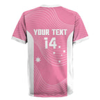 Custom Bowls Australia Breast Cancer Rugby Jersey Pink Ribbon Aussie Map With Kangaroo Emu - Aussie Hoodie